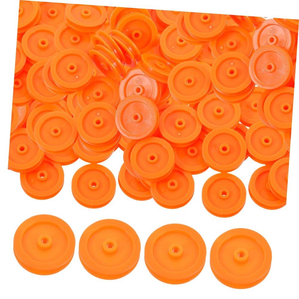 Ciieeo 100pcs Plastic Pulley Wheel for Model Toys Wear-resistant Gears for Robotics and Handicrafts Versatile Plastic Gear Accessories for Educational Projects