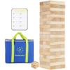 Orizliztion Tumbling Tower Game,Outdoor Games for Adults & Families, 4.3 FT 60 PCS Premiun Wooden Blocks Stacking Games with Carry Bag Stacking Toys for Backyard, Lawn, Party, Camping view 1