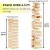 Orizliztion Tumbling Tower Game,Outdoor Games for Adults & Families, 4.3 FT 60 PCS Premiun Wooden Blocks Stacking Games with Carry Bag Stacking Toys for Backyard, Lawn, Party, Camping view 2