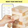 Orizliztion Tumbling Tower Game,Outdoor Games for Adults & Families, 4.3 FT 60 PCS Premiun Wooden Blocks Stacking Games with Carry Bag Stacking Toys for Backyard, Lawn, Party, Camping view 4