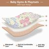 Flradish Pastel Colors Bows Baby Play Mat, Waterproof & Non-Slip Playpen Mat 50" X 50" Soft Foldable Crawling Mat Playing for Infants and Toddlers view 4