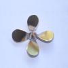40mm Brass 4-Blade RC Boat Propeller  M4 Shaft, Tin-Welded Construction, CW & CCW Rotation Scale Warship & Model Ship Accessory view 2