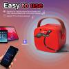 Mini Karaoke Machine for Kids:Birthday Gift for 3 4 5 6 7 8 9 10 11 12+ Year Old Boy Girl Gifts Toddler Singing Toys Bluetooth Speaker with 2 Wireless Microphone Fun Voice and Lights Teens Party Gifts view 4