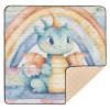 Flradish Watercolor Dragon Baby Play Mat, Waterproof & Non-Slip Playpen Mat 50" X 50" Soft Foldable Crawling Mat Playing for Infants and Toddlers view 1