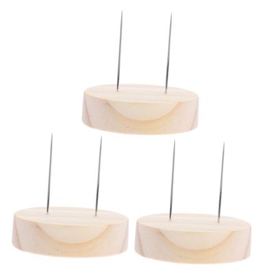 OUNONA Sturdy Wooden Doll Display Brackets 3pcs for Clay Dolls Portable Space-saving