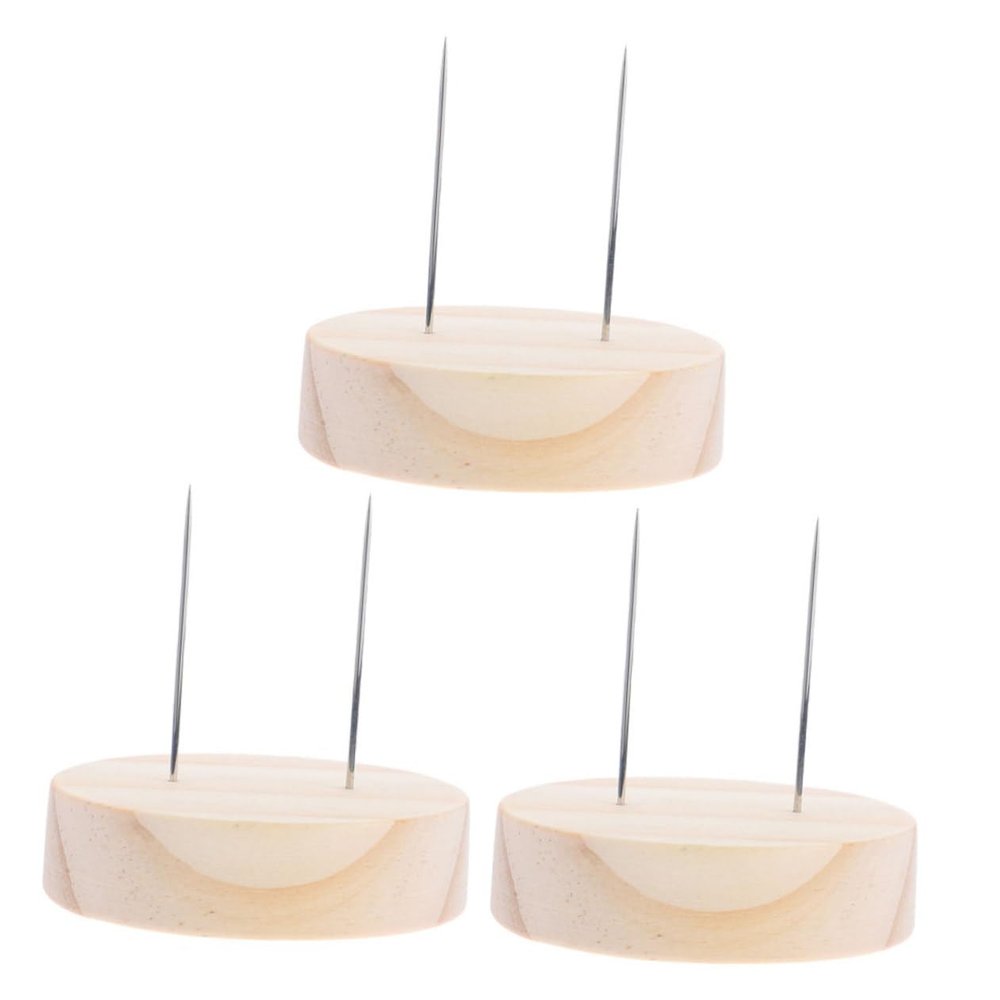 OUNONA Sturdy Wooden Doll Display Brackets 3pcs for Clay Dolls Portable Space-saving
