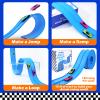 Flexible Race Track Toys for Kids: 15 Ft Flex Race Car Ramp Track with Suction Cups - Rolls Up Portable DIY Racetrack Compatible with Diecast 1/64th Cars Model - Birthday Gifts for Boys Girls Ages 3+ view 3