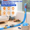 Flexible Race Track Toys for Kids: 15 Ft Flex Race Car Ramp Track with Suction Cups - Rolls Up Portable DIY Racetrack Compatible with Diecast 1/64th Cars Model - Birthday Gifts for Boys Girls Ages 3+ view 4