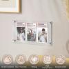 16" Acrylic 3-Card Display Frame Wall Mounted, For Trading Cards, PSA Graded Cards, Sports Cards, Baseball Cards, Mini Pictures, Photos, and Stickers (within 5.4"x3.3")  Ideal for Home, Office, Gifts view 3