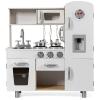 GLACER Wooden Play Kitchen Set, Pretend Cooking Play Toy with Water Dispenser, Freezer, Sink, Storage Cabinet, Oven, Lights Sounds, Kids Kitchen Playset for Girls Boys Age 3+ view 1