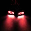BRKRC 2pcs 18MM Square Led Light Headlight Spotlight for TRX-4 TRX6 Axial SCX10 90046 D90 CC01 Wraith Redcat Gen8 1/10 RC Car Upgrade Parts (Red) view 2
