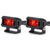 BRKRC 2pcs 18MM Square Led Light Headlight Spotlight for TRX-4 TRX6 Axial SCX10 90046 D90 CC01 Wraith Redcat Gen8 1/10 RC Car Upgrade Parts (Red) view 3