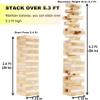 Orizliztion Tumbling Tower Game,Outdoor Games for Adults & Families, 5.3 FT 60 PCS Premiun Wooden Blocks Stacking Games with Carry Bag Stacking Toys for Backyard, Lawn, Party, Camping view 2