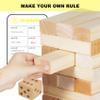 Orizliztion Tumbling Tower Game,Outdoor Games for Adults & Families, 5.3 FT 60 PCS Premiun Wooden Blocks Stacking Games with Carry Bag Stacking Toys for Backyard, Lawn, Party, Camping view 4