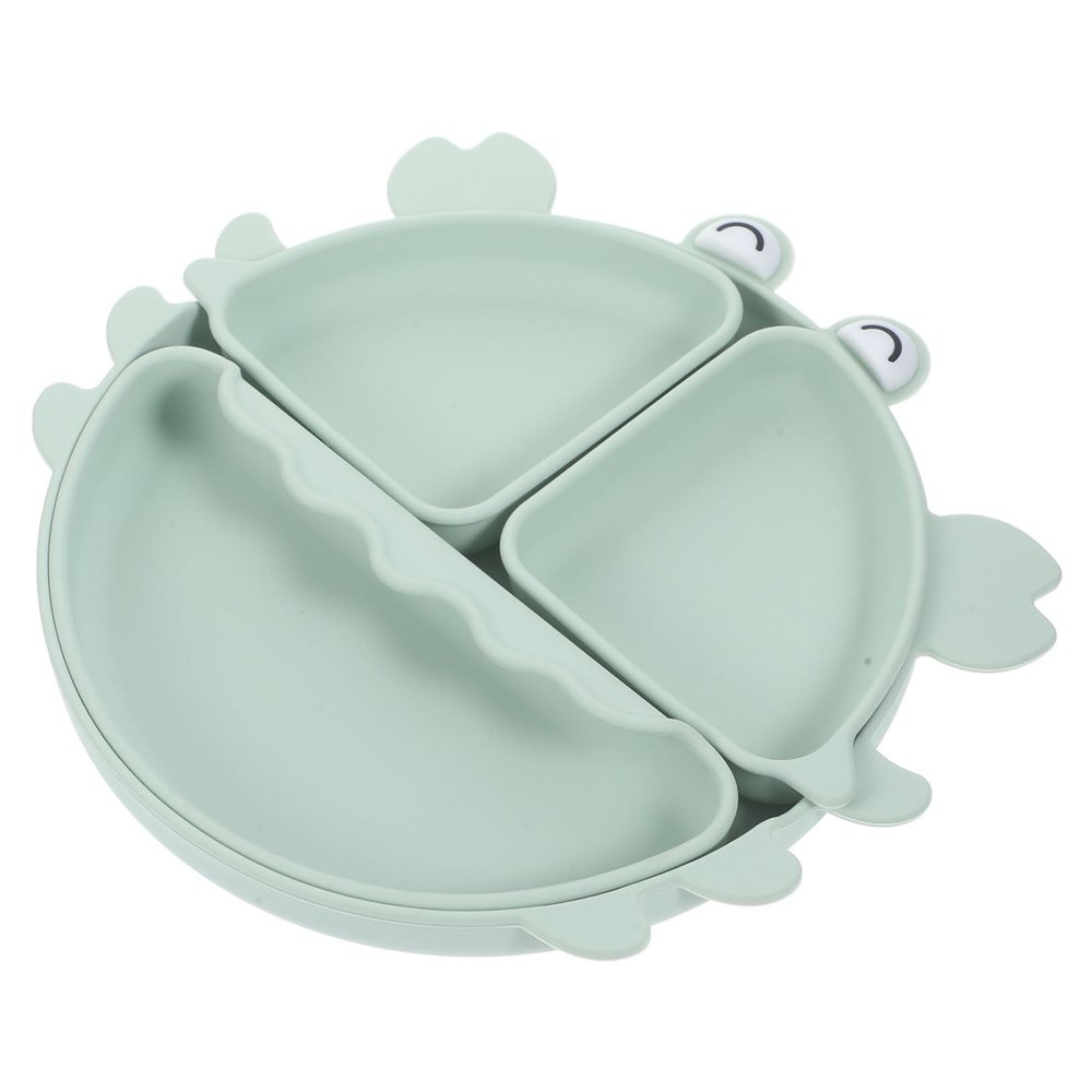 GLEAVI Cute Crab Silicone Bowl for Food-grade Silicone Meal Tray Compartments for Self-feeding Design to Appetite and Prevent Spills