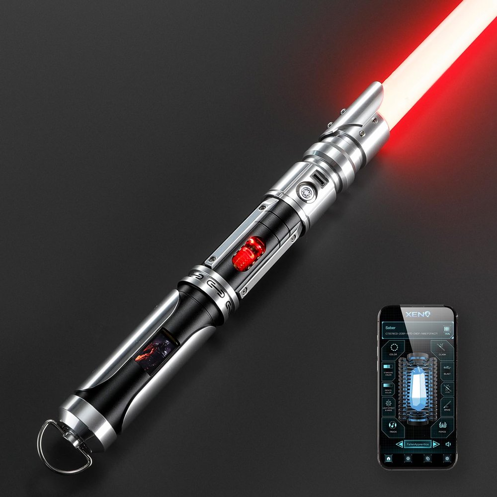DAMIENSABER Xenopixel V3 Motion Control Light Saber, 34 Sound Fonts Original Sabers, Smooth Swing Dueling Light Sabers with Infinite Color Changing Light Saber for Adults, Crystal Design Premium Saber
