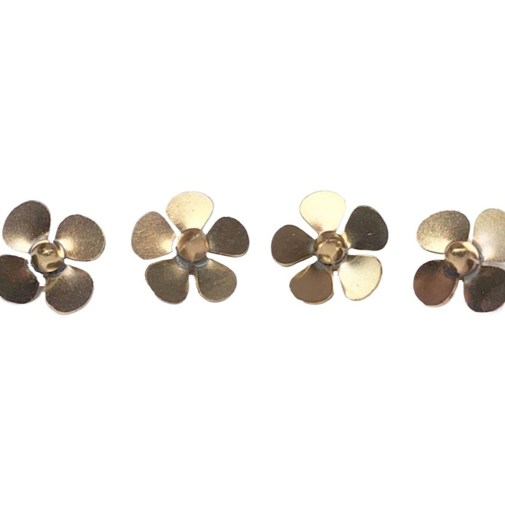 1/350 Brass Propeller for RC Warship Models  Missouri Or Bismarck Scale Upgrade Parts  Tin-Welded Metal Prop for Realistic Ship Modeling(1/350 Missouri Powder)