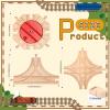 RoundFunny 3 Pcs Wooden Train Track Expansion Set Wooden Train Accessories 8 Way Wood Track Turntable, Forked Rails and Wood T Train Track Compatible with Most Railroad for Table Tabletop Activities view 2