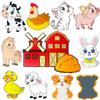 Cute Fridge Magnets for Toddlers 1-3, Large Size Refrigerator Magnets for Kids, Durbale Farm Animals Toddler Magnet Toys, Full Back Magnetic, Gift for Baby view 1