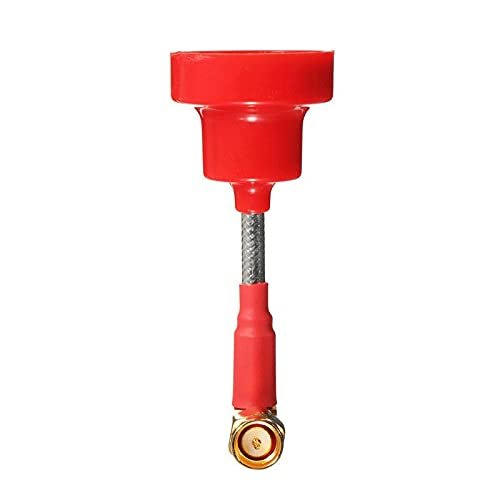 TYXTTGY Drone 5.8G 5dBi RHCP Right Angle Antenna - 6.5cm 65mm Omni-Directional Short Antenna for RC FPV Drone Accessories(Red SMA)