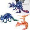 3PCS 3D Printed Dinosaur Skeletons, 3D Printed Dragon Animals Toys, Spinosaurus Pterosaur Ankylosaurus Fidget Toys Desk, Poseable with Articulated Joints, Home Decor, Stress Relief Toy (Dinosaur-B) view 1