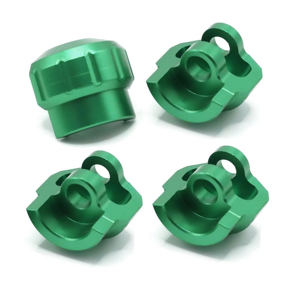 RC Car DIY Parts for Arrma 1/7 1/8 4pcs Metal Shock Cap Protector Shock Absorber Protection Cover AR330492 RC Car Upgrade Parts Accessories(Green)