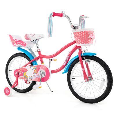 COSTWAY Girls Bike, Kids Bicycle, 18 Inch