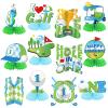 12 Pcs Golf Birthday Party Decoration 1st Hole in One Honeycomb Table Centerpieces Green White Golf Table Decoration Topper Birthday Party Favors Supplies view 1
