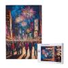 BEAROWL Festive Night Puzzle 1000 Pieces, Oil Painting Styles City Fireworks, Vibrant Design, Adult Wooden Puzzles, Challenging Brain Exercise, Relaxing, Gift for Friends and Family view 3