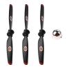 CKYSCHN WLtoys 3 PCS RC Plane Propellers, RC Airplane Propellers Set Compatible with WLtoys A300 Beechcraft D17 XK RC Plane, A300 RC Aircraft Glider Accessories (Red) view 1