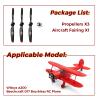 CKYSCHN WLtoys 3 PCS RC Plane Propellers, RC Airplane Propellers Set Compatible with WLtoys A300 Beechcraft D17 XK RC Plane, A300 RC Aircraft Glider Accessories (Red) view 2