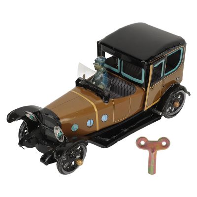 REXVTNS Vintage Wind Up Car Toy | Handcrafted Tinplate Retro Clockwork Toy for Adults/Collectors | Classic Car Model for Home Decor/Present/Party | Nostalgic Collectible