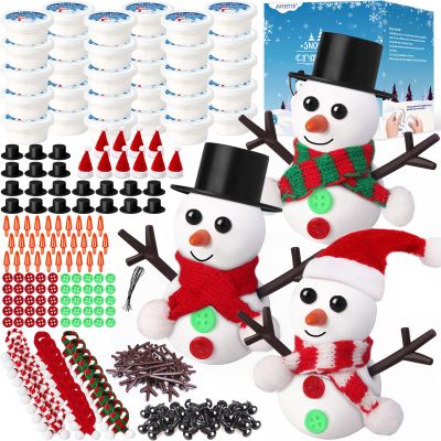 AWHETIE 30 Pack Stocking Stuffers for Kids,Christmas Crafts for Kids Bulk,Build a Snowman Crafts Kit Modeling Clay,Christmas Stocking Stuffers Gifts Activities for Boys Girls