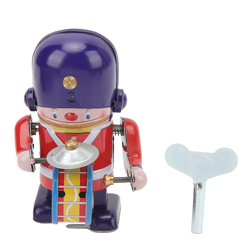 REXVTNS Tinplate Wind Up Drummer Soldier Toy | Nostalgic Collectible Present for Adults/Young Ones | Handmade Decorative Drumming Toy | Fun Musical Motion for Home & Office Decor