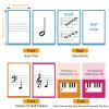 Basic Piano Theory Posters Set, 104 Double-Sided Piano Note Flash Cards and Piano Music Theory Poster, for Music Education and Beginners view 4