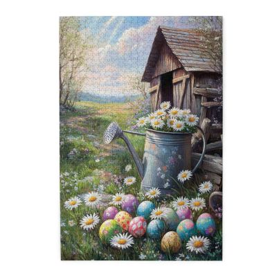 BEAROWL Colorfuls Eggs On The Farm,1000 Pcs Wooden Puzzle for Adults, Creating A Festive Atmosphere Jigsaw,Suitable for Party Entertainment Games, Ideal for Exercising Brain Power and Patience