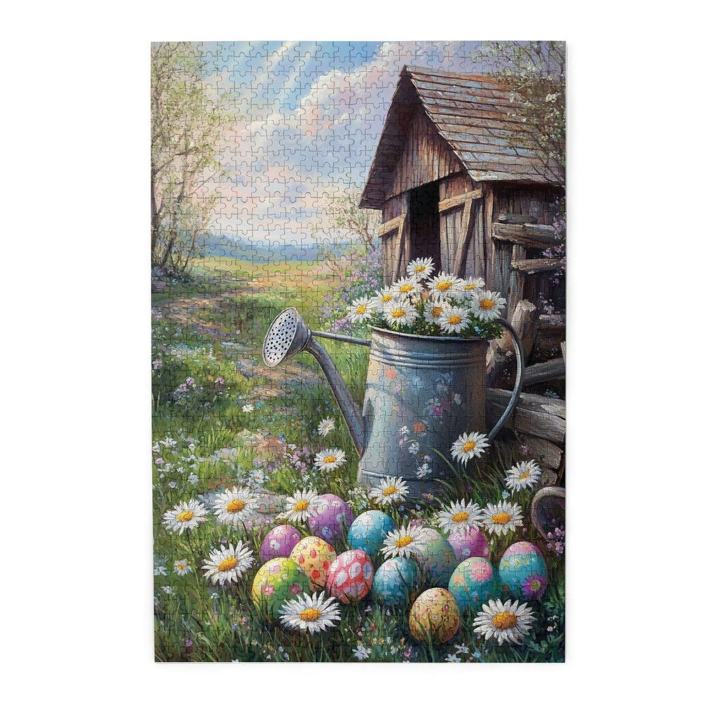 BEAROWL Colorfuls Eggs On The Farm,1000 Pcs Wooden Puzzle for Adults, Creating A Festive Atmosphere Jigsaw,Suitable for Party Entertainment Games, Ideal for Exercising Brain Power and Patience