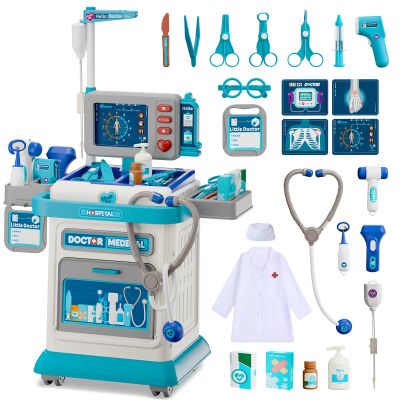 AuroTops Doctor Kit for Toddlers 3-5, 26 Pcs Doctor Play Set for Kids Ages 3-8,Role Play Toy Medical Cart Doctor Toys Educational Toys for Boys & Girls Birthday Gifts