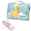 DUOBU Portable Diaper Changing Pad Foldable Baby Changing Mat with Built-in Pillow Waterproof Changing Pad for Newborn Girls Boys Panda with Duck view 2