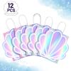 12 Pack Sea Shell Gift Bags For Mermaid Goodie Bags Party Favor Iridescent with Handle for Under The Sea Party Summer Ocean Beach Celebration Supplies view 3