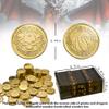 ACTIONDRAKE Dragon Gold Metal Pirate Coin-110 Coin Treasure Set, Suitable for Board, Tokens, Simulated Currency, Treasure chests, for and DND Metal Tokens for Dungeons and Dragons (Gold 110 Pieces) view 2