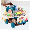 SUPVOX Hand-Push Shopping for Kitchen for Kitchen Shopping Cart Shopping Cart Shopping Carts Blue view 3