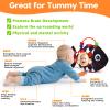 Baby Sensory Tummy Time Toys 0-6 Months Music Fish Toy for Newborn 3 4 5 6 Month Old Black and White High Contrast Infant Toys with Mirror Crinkle Rattle for 3-6 6-12 Months Baby Boy Girl Shower Gifts view 3