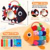 Baby Sensory Tummy Time Toys 0-6 Months Music Fish Toy for Newborn 3 4 5 6 Month Old Black and White High Contrast Infant Toys with Mirror Crinkle Rattle for 3-6 6-12 Months Baby Boy Girl Shower Gifts view 4