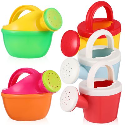 Hemoton 5pcs Boy Girl Watering Pots Adorable Watering Cans for Boy Girl for Outdoor Activities and Garden Play Includes Small and Designs Colors May Vary