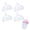 4 Pack Replacement Silicone Nipples Compatible with Comotomo 5oz / 8oz Bottle, Fast Flow, 6+ Months view 1
