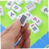 Kisangel Portable Mahjong Tiles Mini Set Chinese Game Travel-Friendly Mahjong Set for Women Random Style view 4