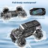 DFWGWO 1:14 RC Police Car Waterproof Amphibious Remote Control Police Car for Kids with Siren Lights Boys Girls Age 6 7 8 9 10 11 12 Gift Present(Black) view 3