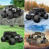 DFWGWO 1:14 RC Police Car Waterproof Amphibious Remote Control Police Car for Kids with Siren Lights Boys Girls Age 6 7 8 9 10 11 12 Gift Present(Black) view 4