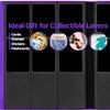 2026Trading Card Binder 9 Pocket, Premium Sports Collection Binder Game Cards Book with Sleeves Side Loading, Anti-open Strap Double Sided Waterproof 360 Card Folder view 2